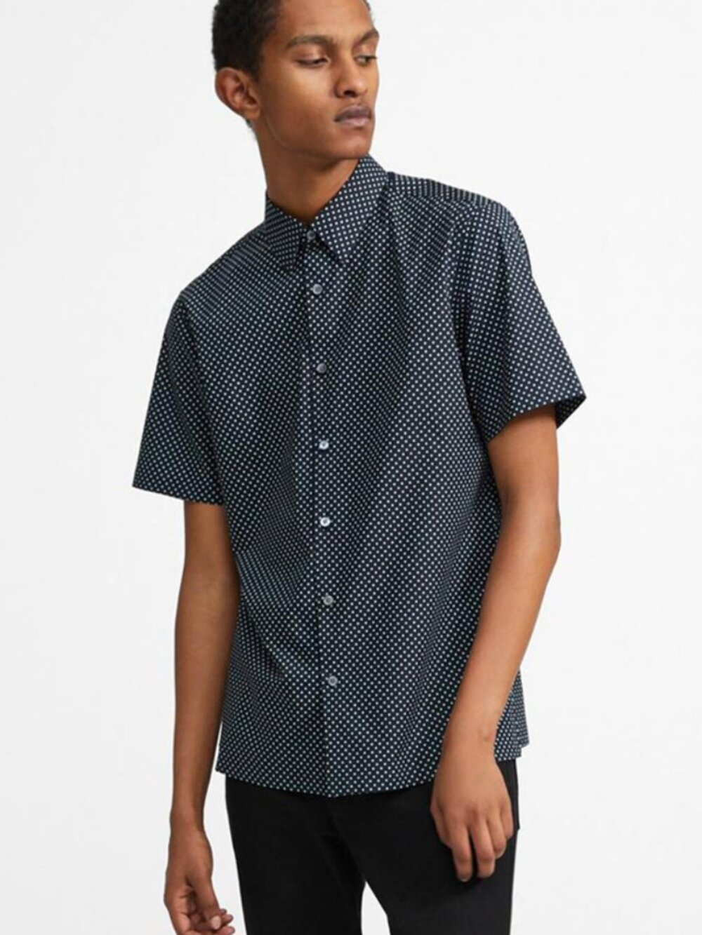 NWT $175 Theory Men's Irving Eclipse Dot Print Shirt SIZE S, M